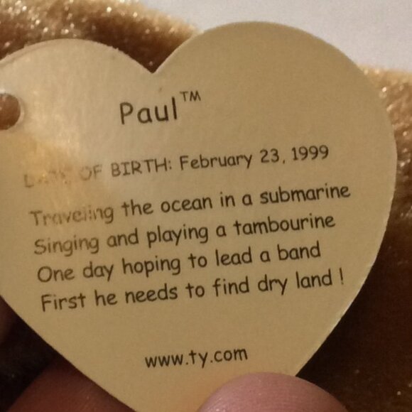 Ty Original Beanie Baby Paul The Walrus 1999 - Picture 5 of 8